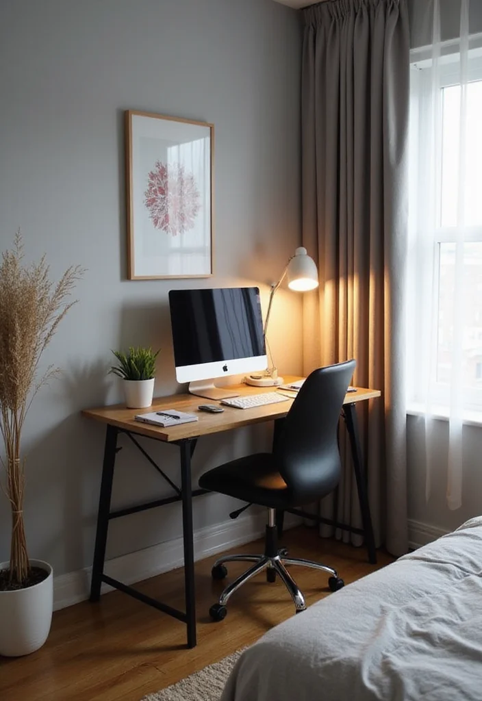 12 Bedroom Corner Ideas for Useful Cozy Functional Spots 2. Functional Workstation