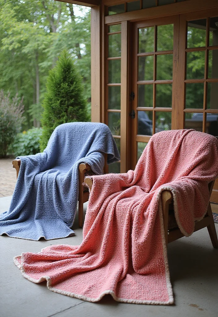 12 Cheap Backyard Patio Ideas for Stylish Low Cost Upgrades 111 12 Cheap Backyard Patio Ideas for Stylish Low Cost Upgrades 11. Outdoor Blankets