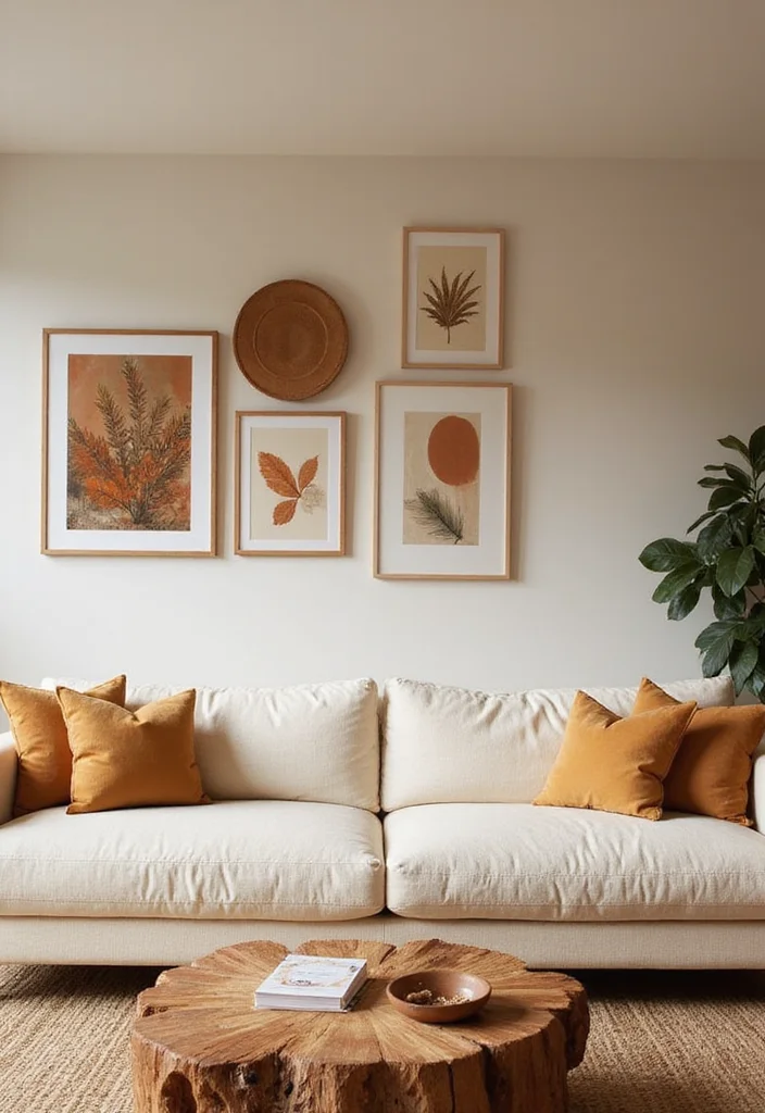 12 Cream Couch Living Room Ideas for Warm Cozy Inviting Style 2. Embrace Warm Color Palettes