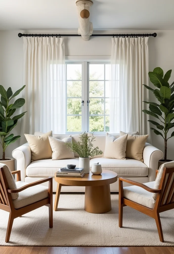 12 Cream Couch Living Room Ideas for Warm Cozy Inviting Style 3. Play with Furniture Arrangement