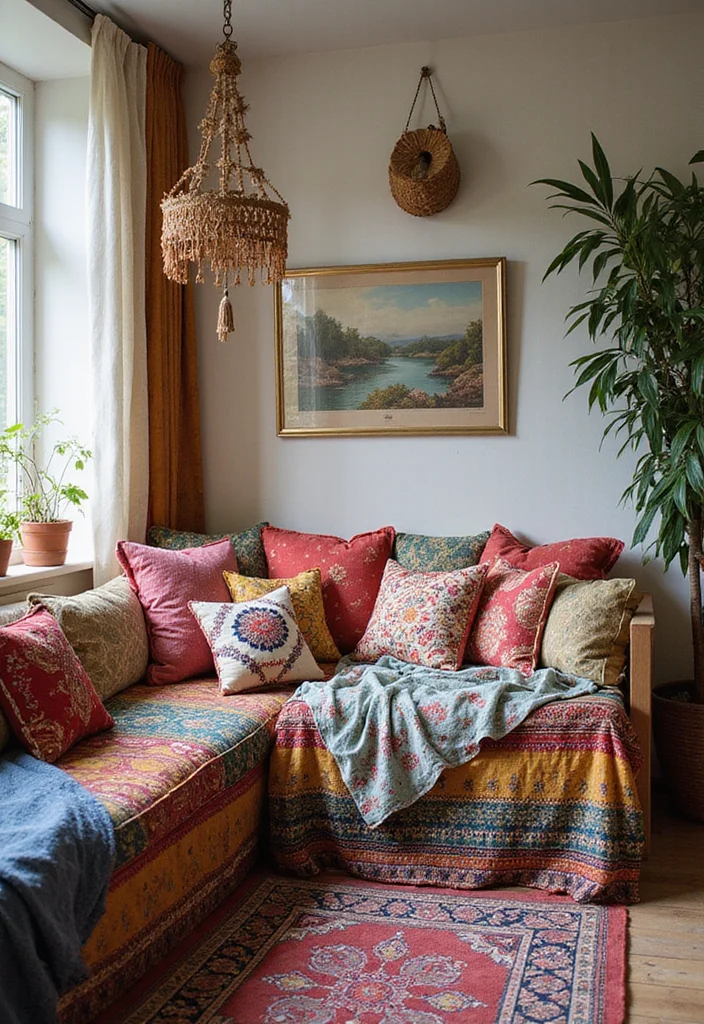 12 Daybed Living Room Ideas for Flexible Seating and Relaxation 1 12 Daybed Living Room Ideas for Flexible Seating and Relaxation 1. Bohemian Bliss