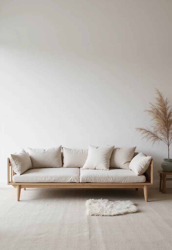 12 Daybed Living Room Ideas for Flexible Seating and Relaxation 12 12 Daybed Living Room Ideas for Flexible Seating and Relaxation 2. Minimalist Marvel