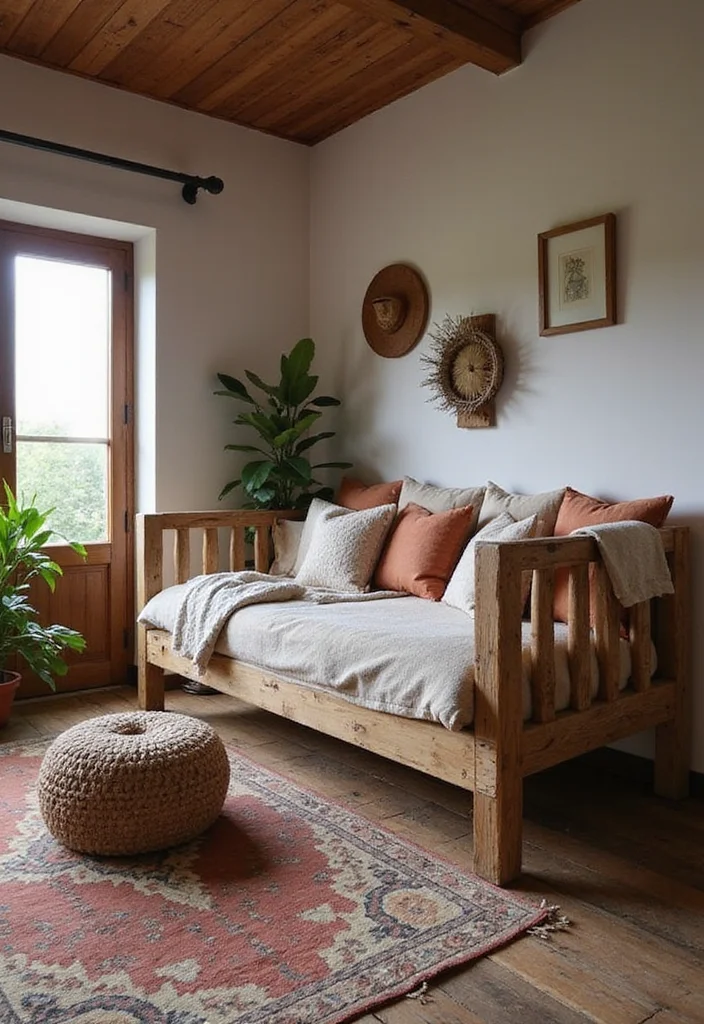 12 Daybed Living Room Ideas for Flexible Seating and Relaxation 45 12 Daybed Living Room Ideas for Flexible Seating and Relaxation 5. Rustic Retreat