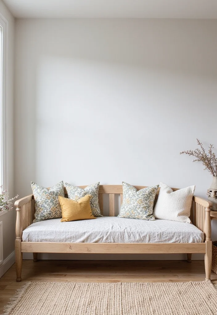 12 Daybed Living Room Ideas for Flexible Seating and Relaxation 56 12 Daybed Living Room Ideas for Flexible Seating and Relaxation 6. Modern Farmhouse