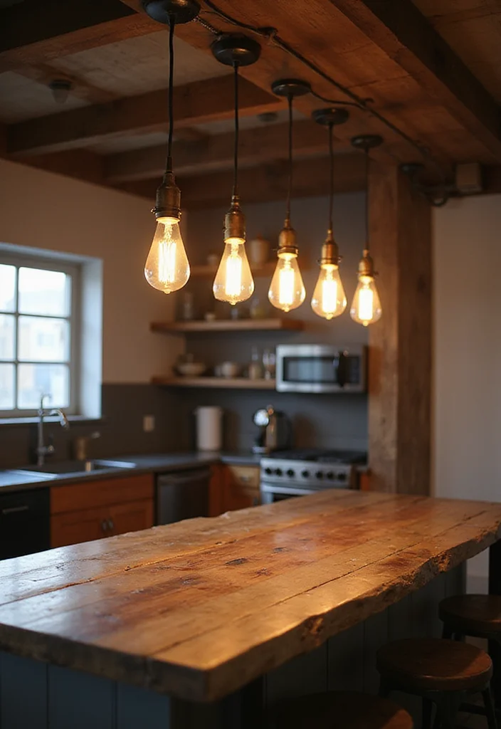 12 Kitchen Island Pendant Lighting Ideas for Bright Modern Ambience 23 12 Kitchen Island Pendant Lighting Ideas for Bright Modern Ambience 3. Industrial Edison Bulbs