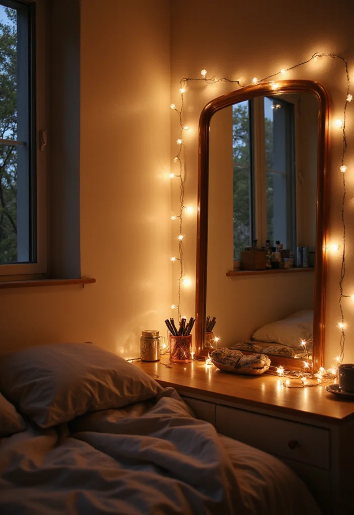 12 LED Lights Bedroom Ideas for a Modern Glowing Atmosphere 45 12 LED Lights Bedroom Ideas for a Modern Glowing Atmosphere 5. LED Fairy Lights for Whimsical Touch