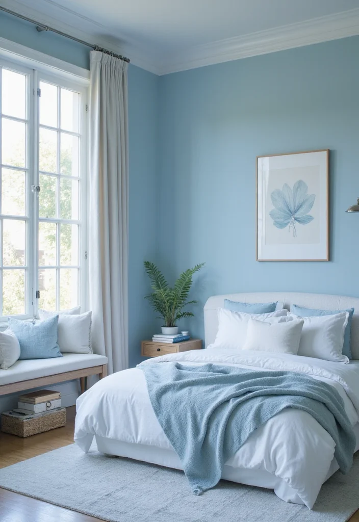 12 Light Blue Bedroom Ideas for Calm Soft Relaxing Style 12. Serene Retreat A Spa Inspired Light Blue Bedroom