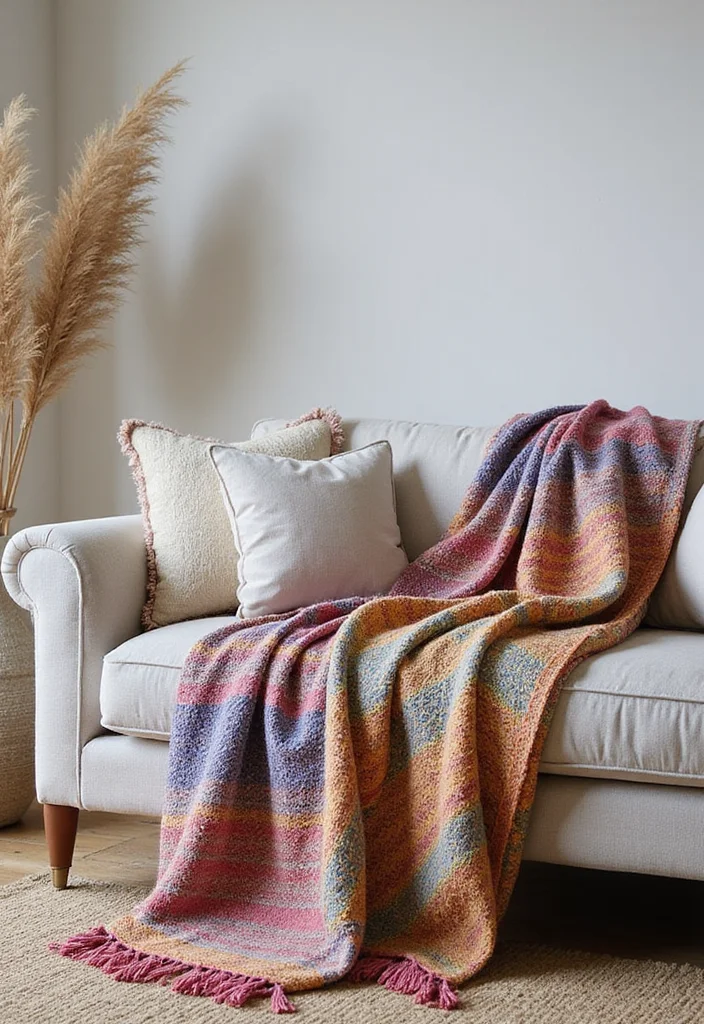 12 Light Grey Couch Living Room Ideas for Soft Calm Neutrals 78 12 Light Grey Couch Living Room Ideas for Soft Calm Neutrals 8. Colorful Throw Blankets