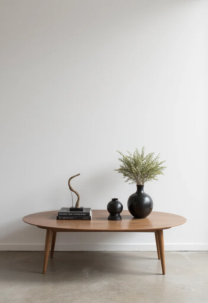 12 Living Room Coffee Table Decor Ideas for Simple Stylish Touches 4. Minimalist Art Displays