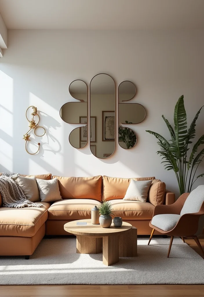 12 Living Room Mirror Ideas for Light Space and Modern Style 122 12 Living Room Mirror Ideas for Light Space and Modern Style 12. Split Mirrors