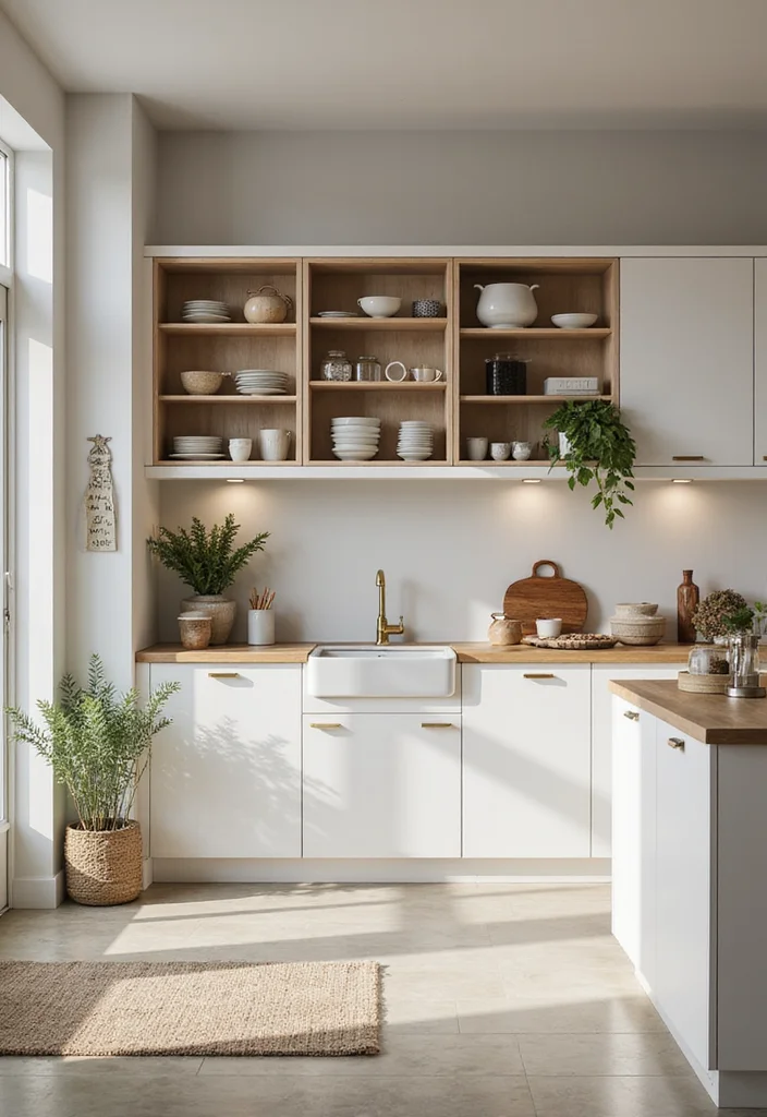 12 Open Kitchen Cabinets Ideas for Airy Accessible Everyday Style 100 12 Open Kitchen Cabinets Ideas for Airy Accessible Everyday Style 10. Use Open Cabinets as Room Dividers