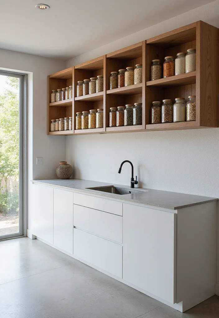 12 Open Kitchen Cabinets Ideas for Airy Accessible Everyday Style 56 12 Open Kitchen Cabinets Ideas for Airy Accessible Everyday Style 6. Uniform Containers for a Cohesive Look