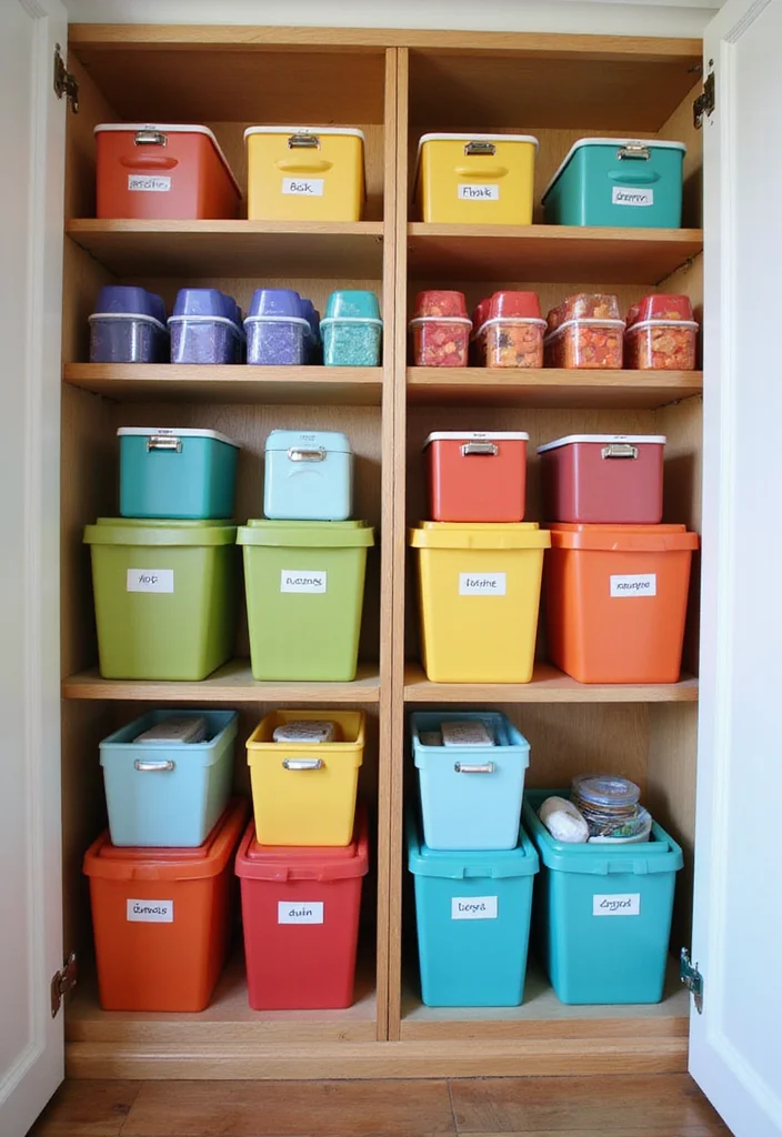 12 Pantry Ideas for Small Kitchen for Better Space and Easy Access 100 12 Pantry Ideas for Small Kitchen for Better Space and Easy Access 10. Color Coded Storage