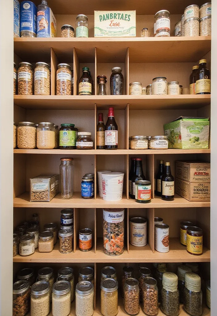 12 Pantry Ideas for Small Kitchen for Better Space and Easy Access 56 12 Pantry Ideas for Small Kitchen for Better Space and Easy Access 6. Vertical Dividers in Shelves