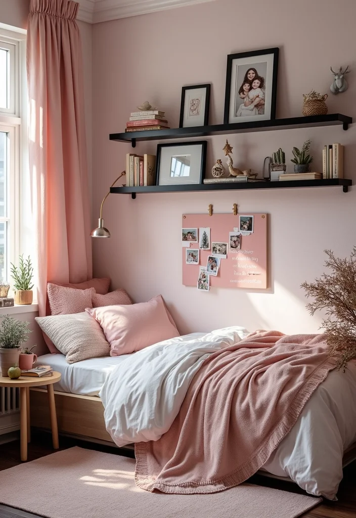 12 Pink and Black Bedroom Ideas for Bold Playful Stylish Contrast 12. Personalized Touches