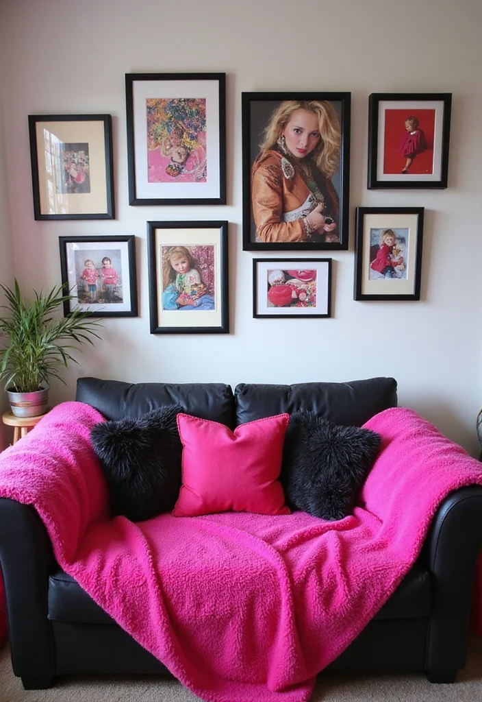 12 Pink and Black Bedroom Ideas for Bold Playful Stylish Contrast 3. Eclectic Decor Accents