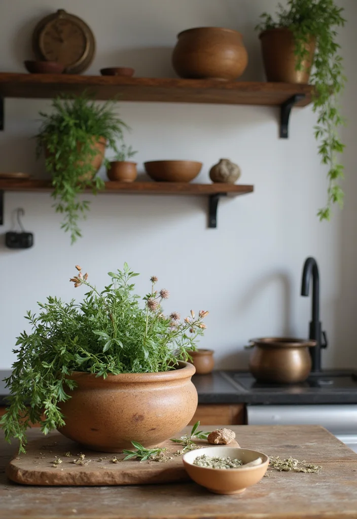 12 Rustic Small Kitchen Ideas for Warm Functional Cottage Charm 122 12 Rustic Small Kitchen Ideas for Warm Functional Cottage Charm 12. Nature Inspired Accents