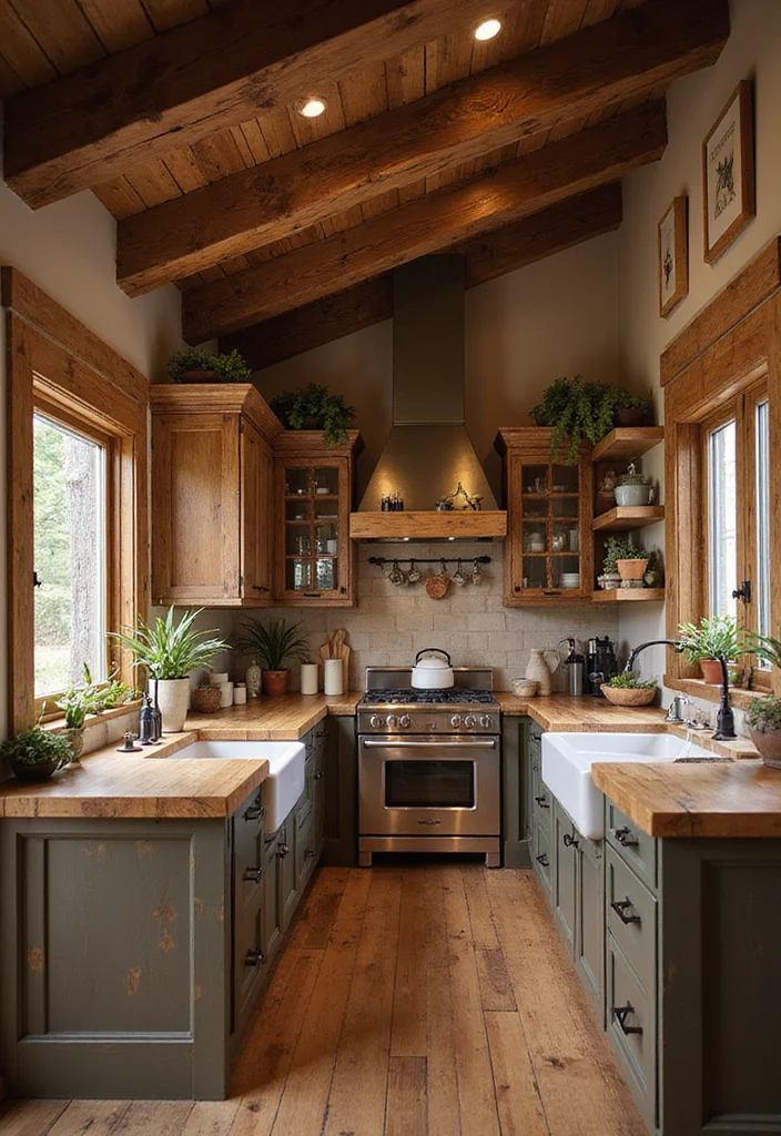 12 Rustic Small Kitchen Ideas for Warm Functional Cottage Charm 56 12 Rustic Small Kitchen Ideas for Warm Functional Cottage Charm 6. Natural Wood Elements