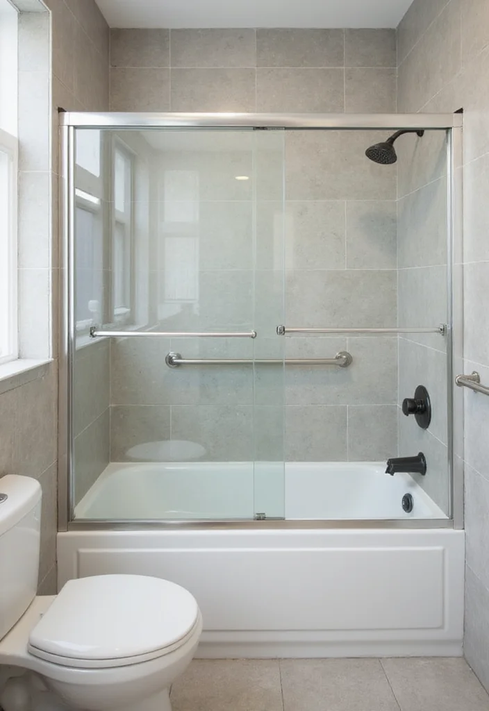 12 Small Bathroom Ideas With Tub for Smart Space Efficient Layouts 56 12 Small Bathroom Ideas With Tub for Smart Space Efficient Layouts 6. Glass Enclosures