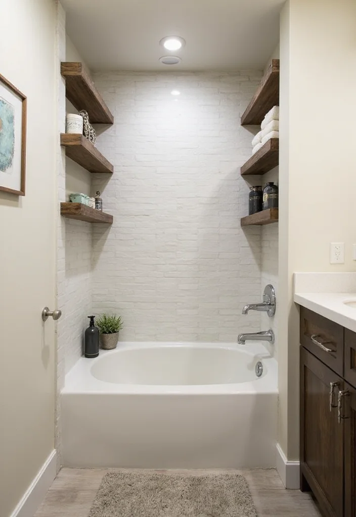 12 Small Bathroom Ideas With Tub for Smart Space Efficient Layouts 78 12 Small Bathroom Ideas With Tub for Smart Space Efficient Layouts 8. Utilize Nooks and Crannies