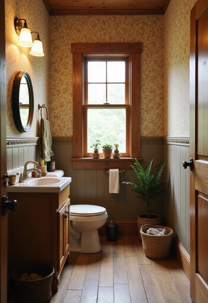 12 Small Farmhouse Bathroom Ideas for Warm Rustic Charm 3. Earthy Color Palettes