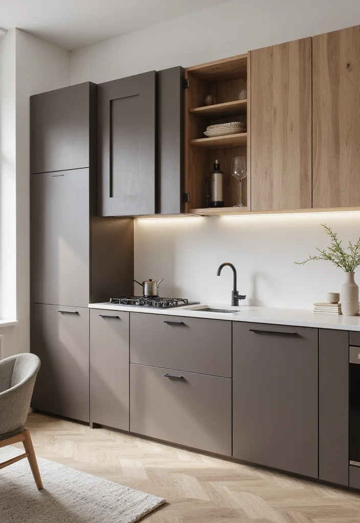 12 Small Kitchen Cabinets Ideas for Efficient Storage Solutions 122 12 Small Kitchen Cabinets Ideas for Efficient Storage Solutions 12. Sliding Door Cabinets