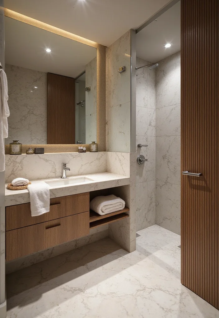 12 Small Luxury Bathroom Ideas for Elegant Compact Comfort 12 12 Small Luxury Bathroom Ideas for Elegant Compact Comfort 2. Luxurious Textures