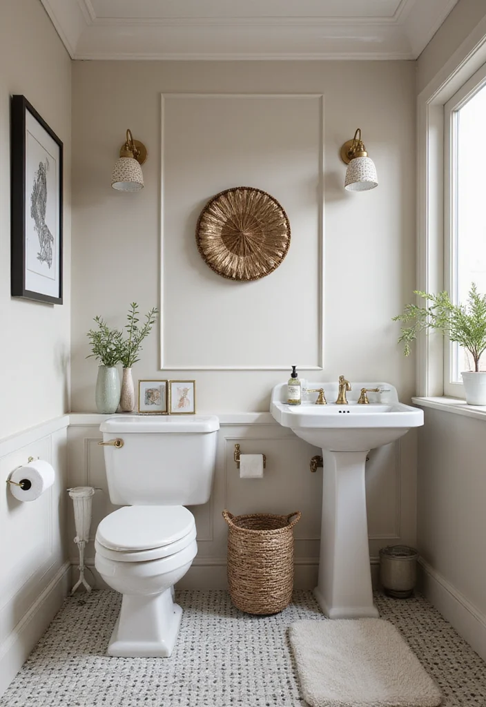 12 Small Luxury Bathroom Ideas for Elegant Compact Comfort 89 12 Small Luxury Bathroom Ideas for Elegant Compact Comfort 9. Artistic Touches