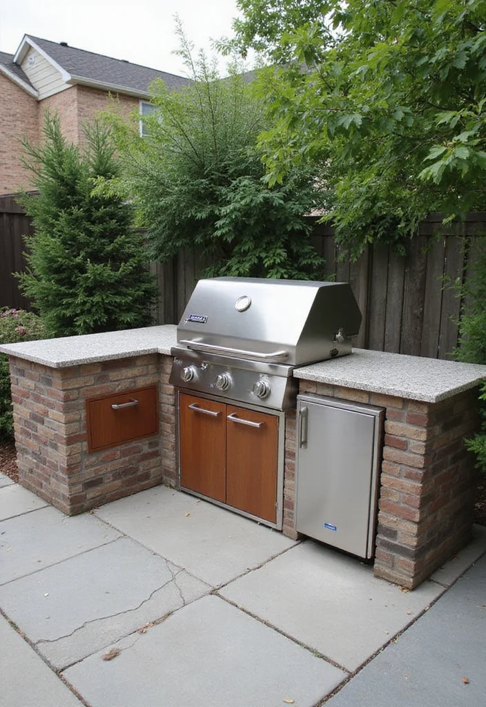 12 Small Rectangle Backyard Ideas for Clever Efficient Layouts 78 12 Small Rectangle Backyard Ideas for Clever Efficient Layouts 8. Compact Outdoor Kitchen