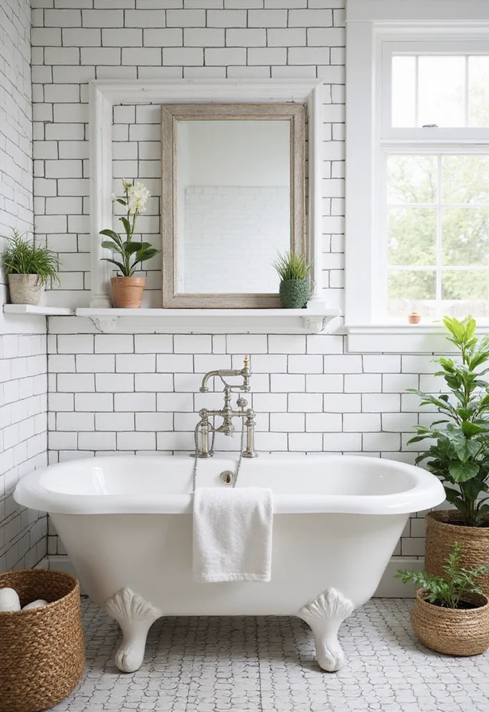 12 Subway Tile Bathroom Ideas for Timeless Clean Classic Style 1 12 Subway Tile Bathroom Ideas for Timeless Clean Classic Style 1. Classic White Subway Tiles with Grout Contrast