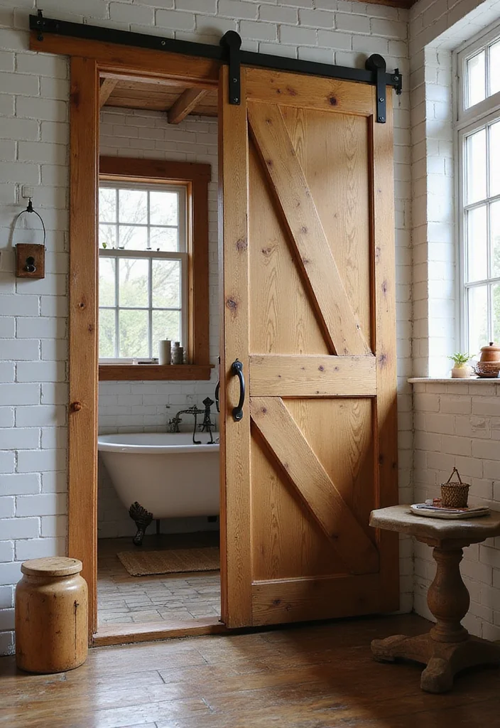 12 Subway Tile Bathroom Ideas for Timeless Clean Classic Style 111 12 Subway Tile Bathroom Ideas for Timeless Clean Classic Style 11. Barn Door Style with Subway Tiles