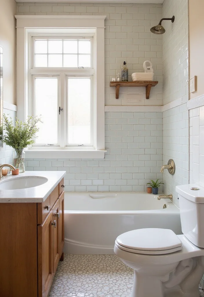 12 Subway Tile Bathroom Ideas for Timeless Clean Classic Style 45 12 Subway Tile Bathroom Ideas for Timeless Clean Classic Style 5. Vintage Style Colored Subway Tiles