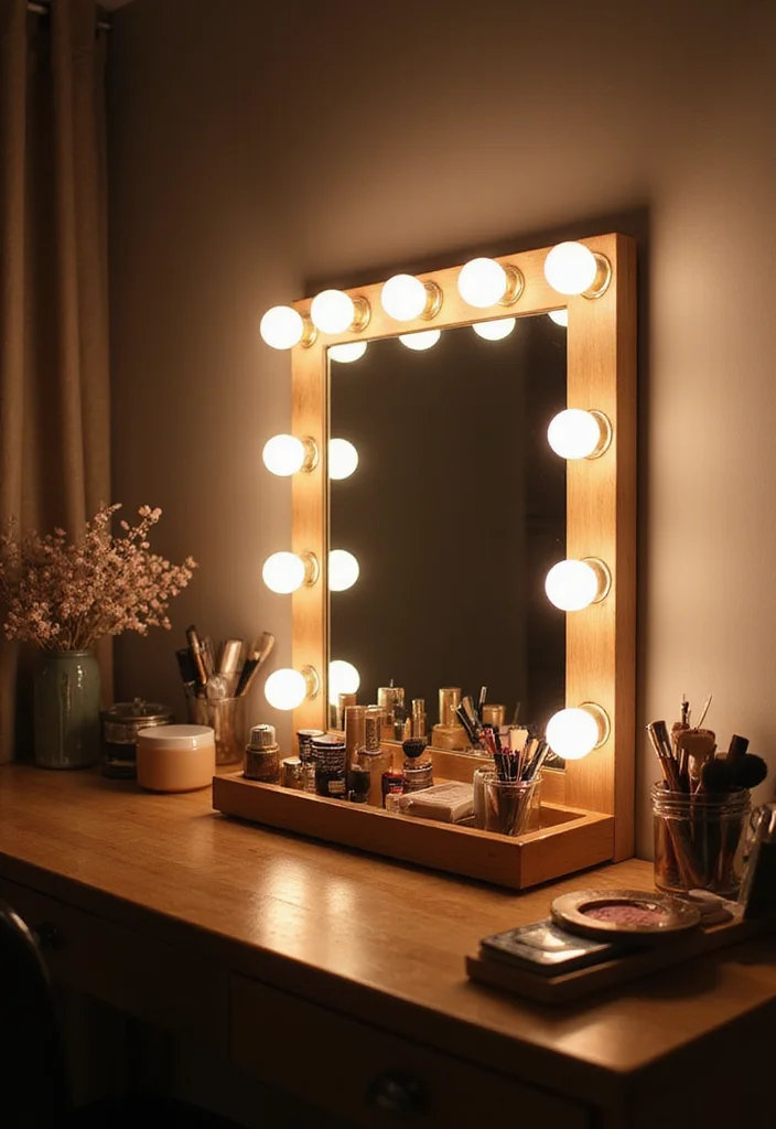 12 Vanity Ideas Bedroom for Practical Pretty Everyday Use 23 12 Vanity Ideas Bedroom for Practical Pretty Everyday Use 3. Stylish LED Vanity Lighting