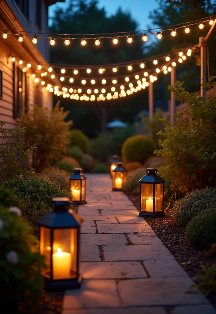 14 Backyard Living Ideas for Comfortable Social Outdoor Spaces 12 14 Backyard Living Ideas for Comfortable Social Outdoor Spaces 2. Ambient Garden Lighting