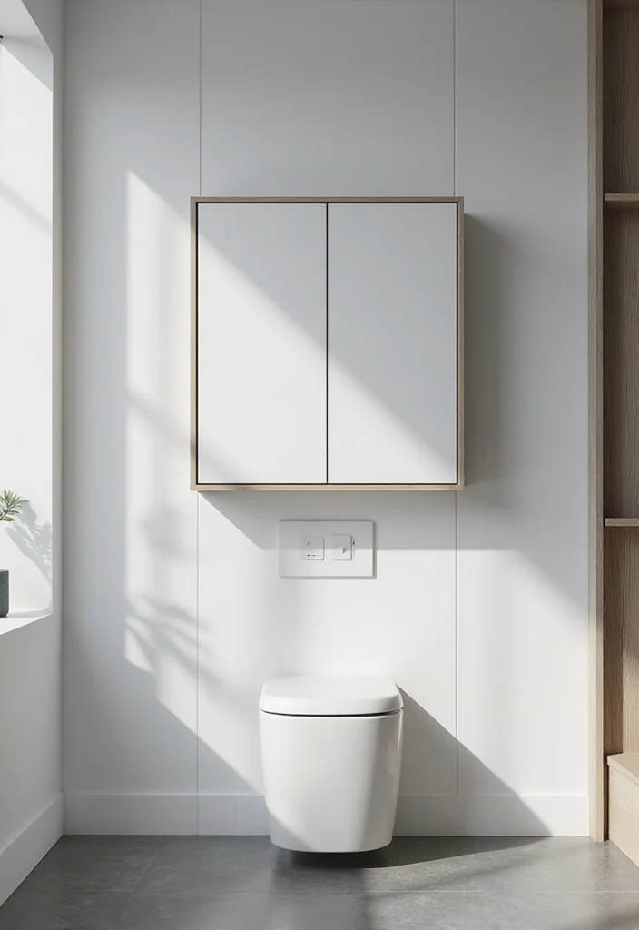 14 Bathroom Cabinets Ideas for Better Storage and Clean Lines 56 14 Bathroom Cabinets Ideas for Better Storage and Clean Lines 6. Minimalist Wall Cabinets