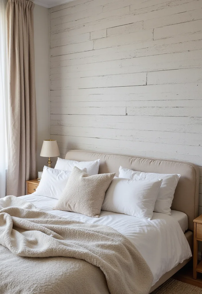 14 Cottage Bedroom Ideas for Soft Cozy Comfortable Charm 133 14 Cottage Bedroom Ideas for Soft Cozy Comfortable Charm 13. Textured Wall Treatments