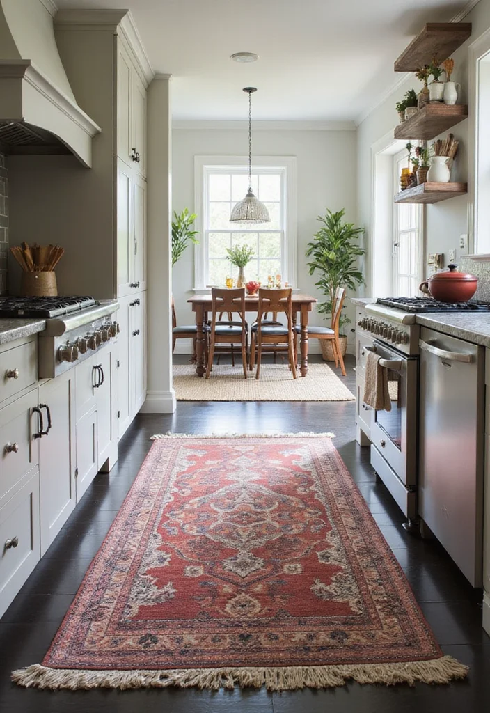 14 Dark Kitchen Ideas for Bold Cozy Modern Drama 111 14 Dark Kitchen Ideas for Bold Cozy Modern Drama 11. Stylish Rugs