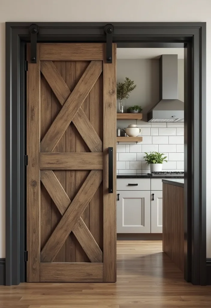 14 Dark Kitchen Ideas for Bold Cozy Modern Drama 34 14 Dark Kitchen Ideas for Bold Cozy Modern Drama 4. Rustic Barn Doors