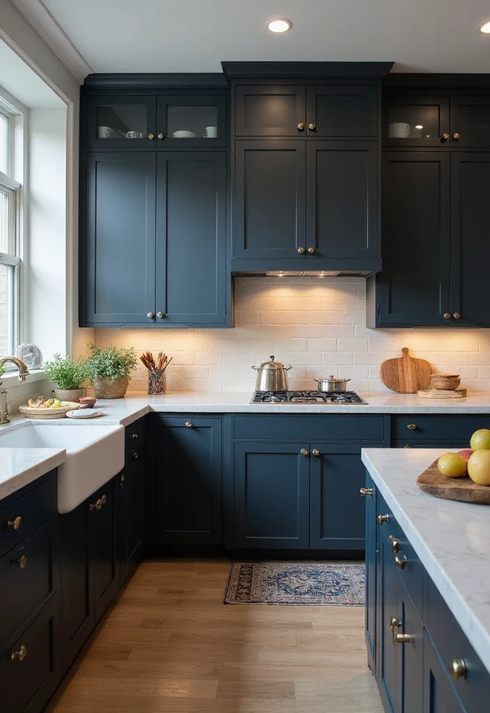 14 Dark Kitchen Ideas for Bold Cozy Modern Drama 67 14 Dark Kitchen Ideas for Bold Cozy Modern Drama 7. Vibrant Dark Cabinetry