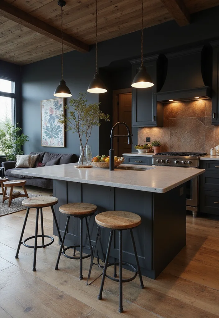 14 Dark Kitchen Ideas for Bold Cozy Modern Drama 89 14 Dark Kitchen Ideas for Bold Cozy Modern Drama 9. Open Floor Plans