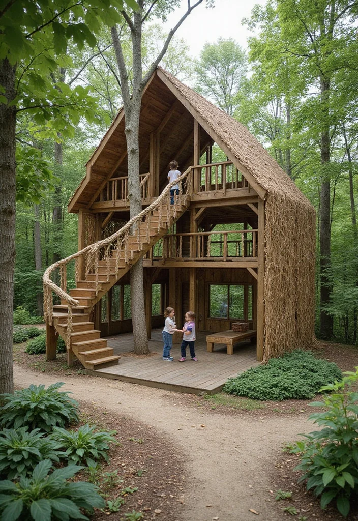 14 Family Backyard Ideas for Fun Comfortable Shared Living 23 14 Family Backyard Ideas for Fun Comfortable Shared Living 3. Nature Inspired Playground