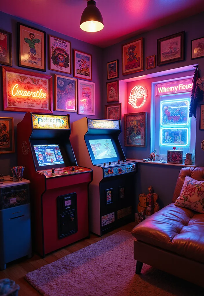 14 Gamer Bedroom Ideas for Cool Creative Immersive Setups 1 14 Gamer Bedroom Ideas for Cool Creative Immersive Setups 1. Arcade Paradise