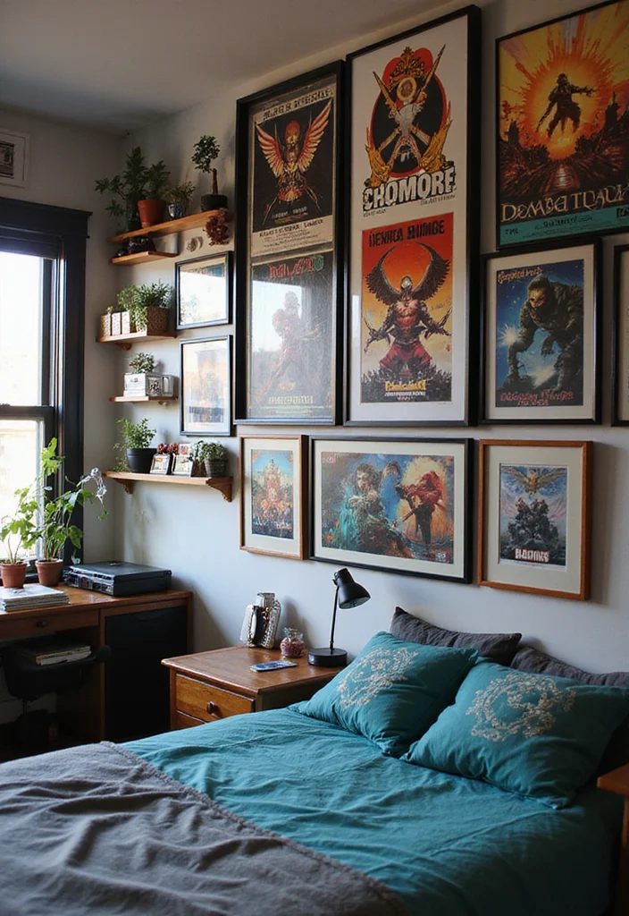 14 Gamer Bedroom Ideas for Cool Creative Immersive Setups 122 14 Gamer Bedroom Ideas for Cool Creative Immersive Setups 12. Gaming Gallery Wall