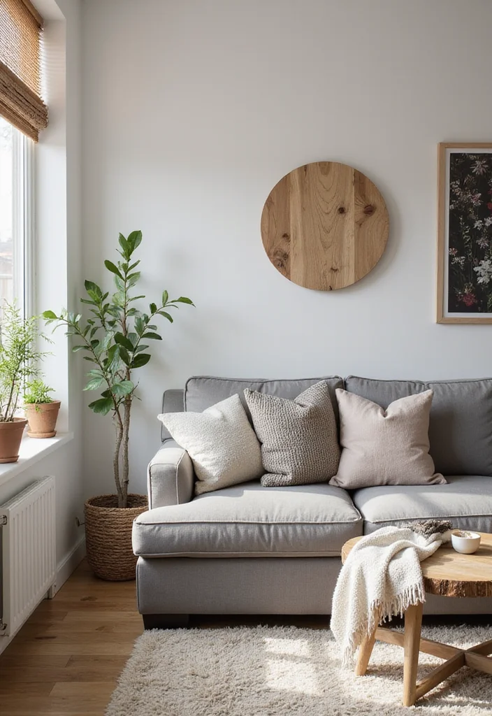 14 Grey Sectional Living Room Ideas for Comfy Modern Neutral Style 3. Grey Sectional with Natural Wood Elements