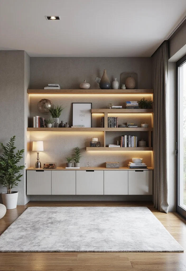 14 Luxury Living Room Ideas for Elegant Modern Sophisticated Style 10. Stylish Shelving Units