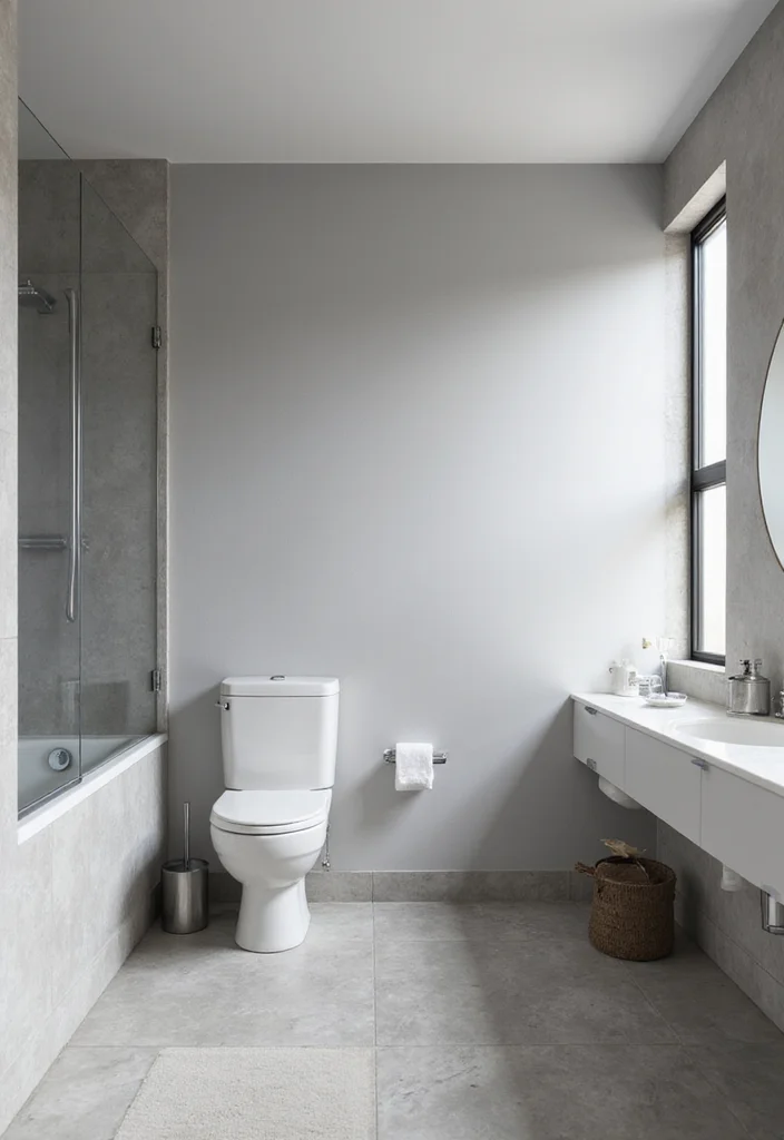 14 Minimalist Bathroom Ideas for Clean Calm Modern Style 89 14 Minimalist Bathroom Ideas for Clean Calm Modern Style 9. Monochromatic Accents