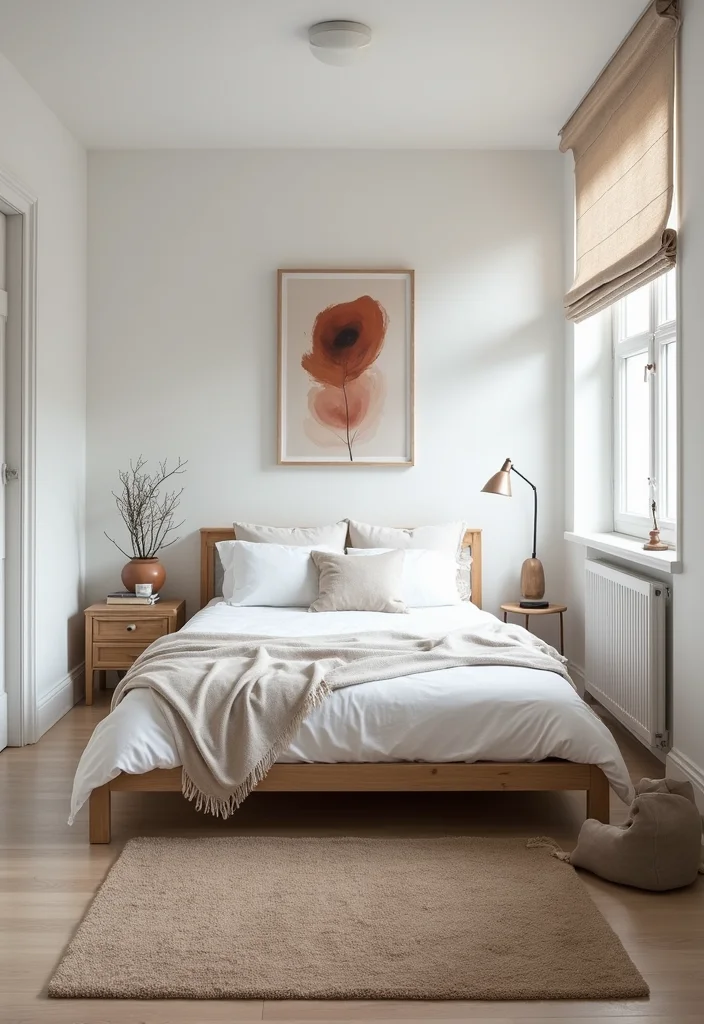 15 Small Bedroom Design Ideas for Better Flow and More Space 5. Minimalist Decor