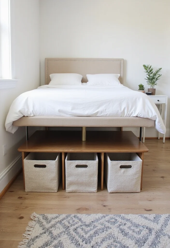 15 Small Bedroom Design Ideas for Better Flow and More Space 9. Utilizing Under Bed Space