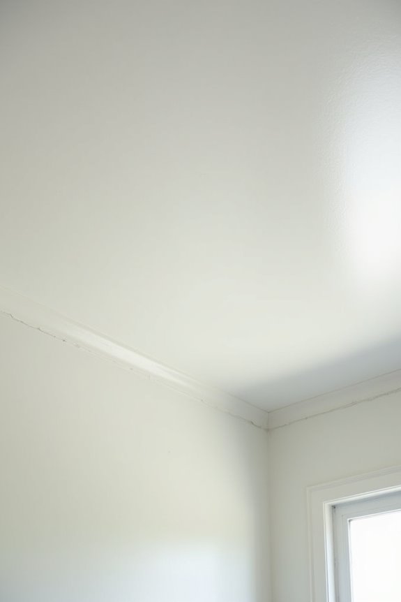 bathroom ceiling paint fails due to steam damage