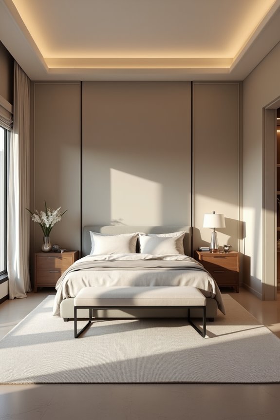 bed on longest wall 30 inch clearance